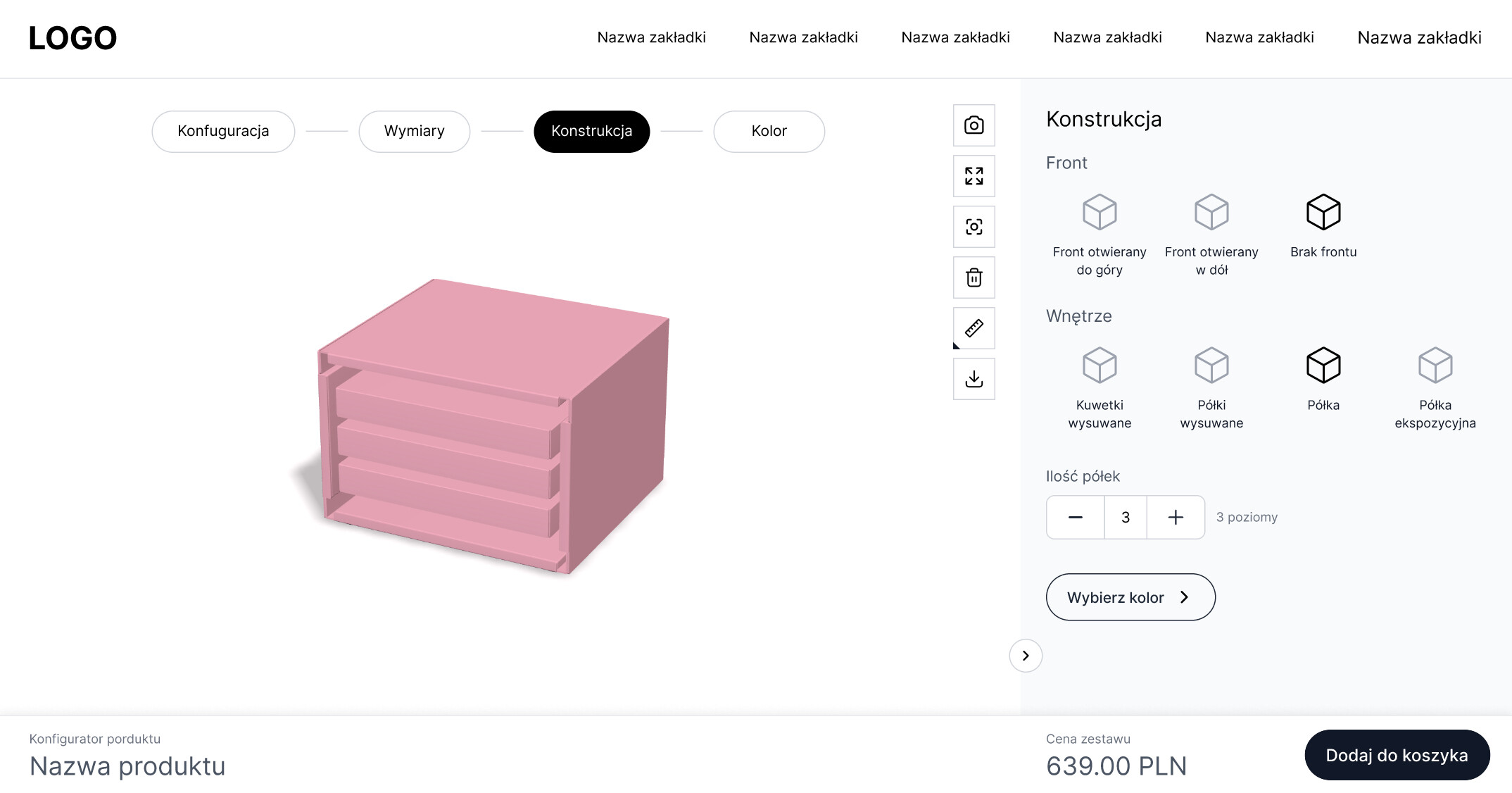 konfigurator 3D MODULABS - szablon
