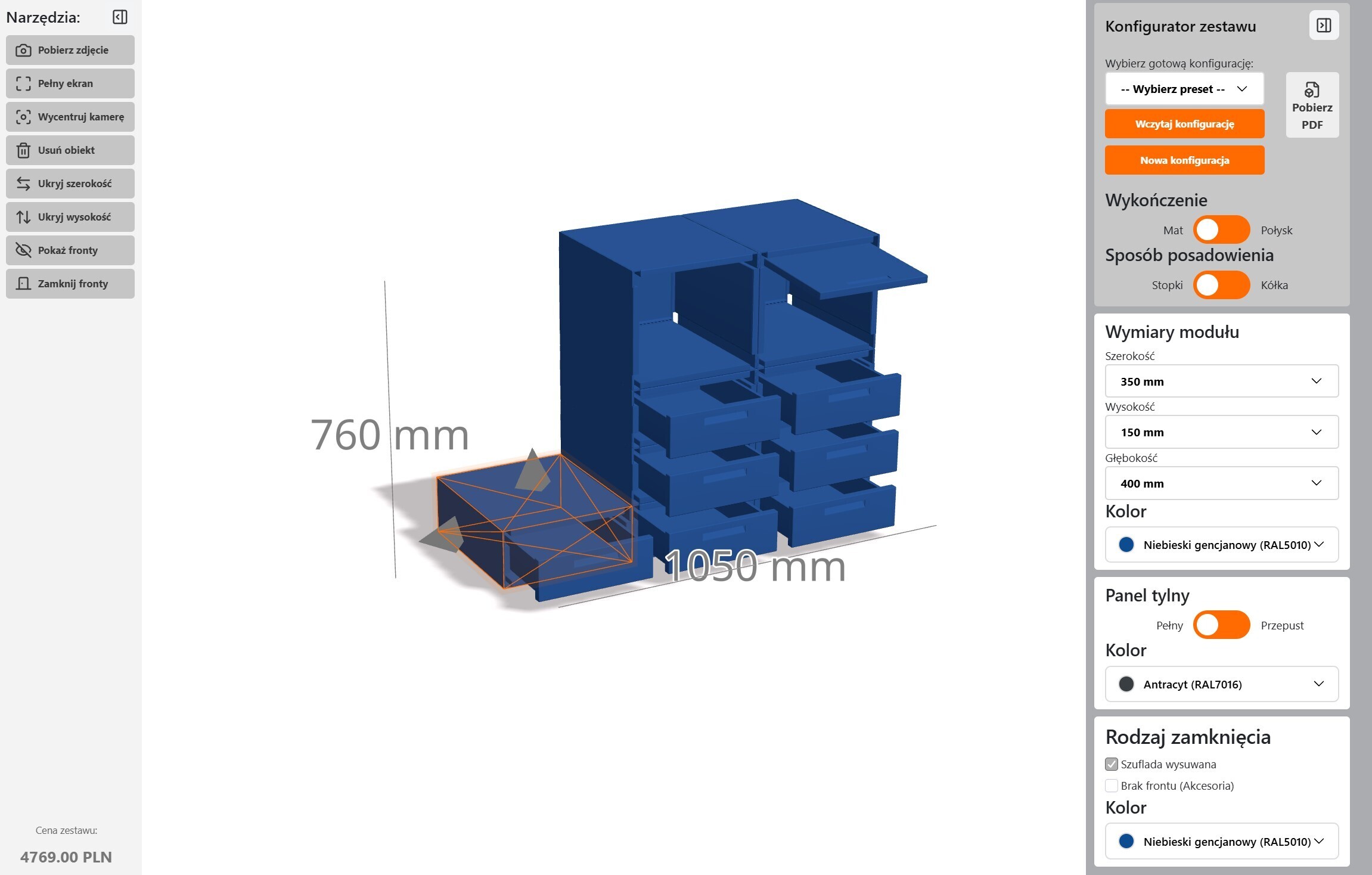 konfigurator 3D MODULABS - szablon